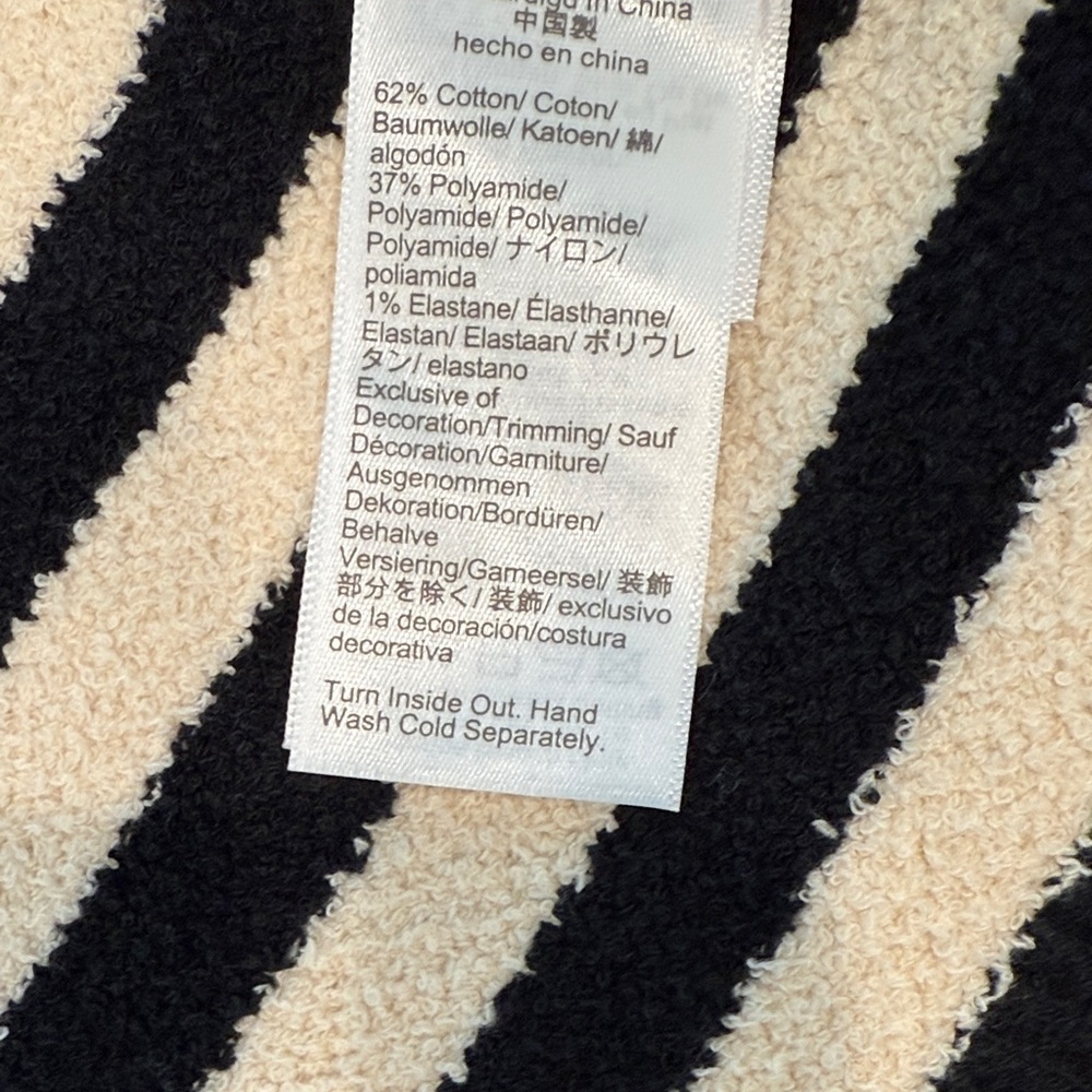 J. Crew Black and Cream Striped Sweater - Picture 2 of 3